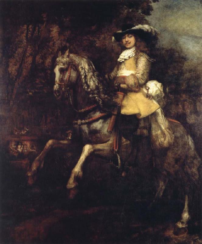 REMBRANDT Harmenszoon van Rijn Portrait of Frederik Rihel on Horseback oil painting picture